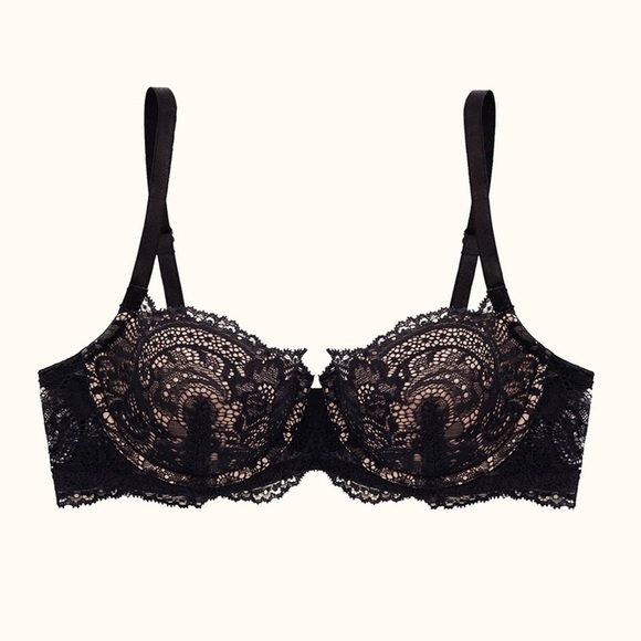 ThirdLove Black and Cream Lace Bra - Picture 1 of 6